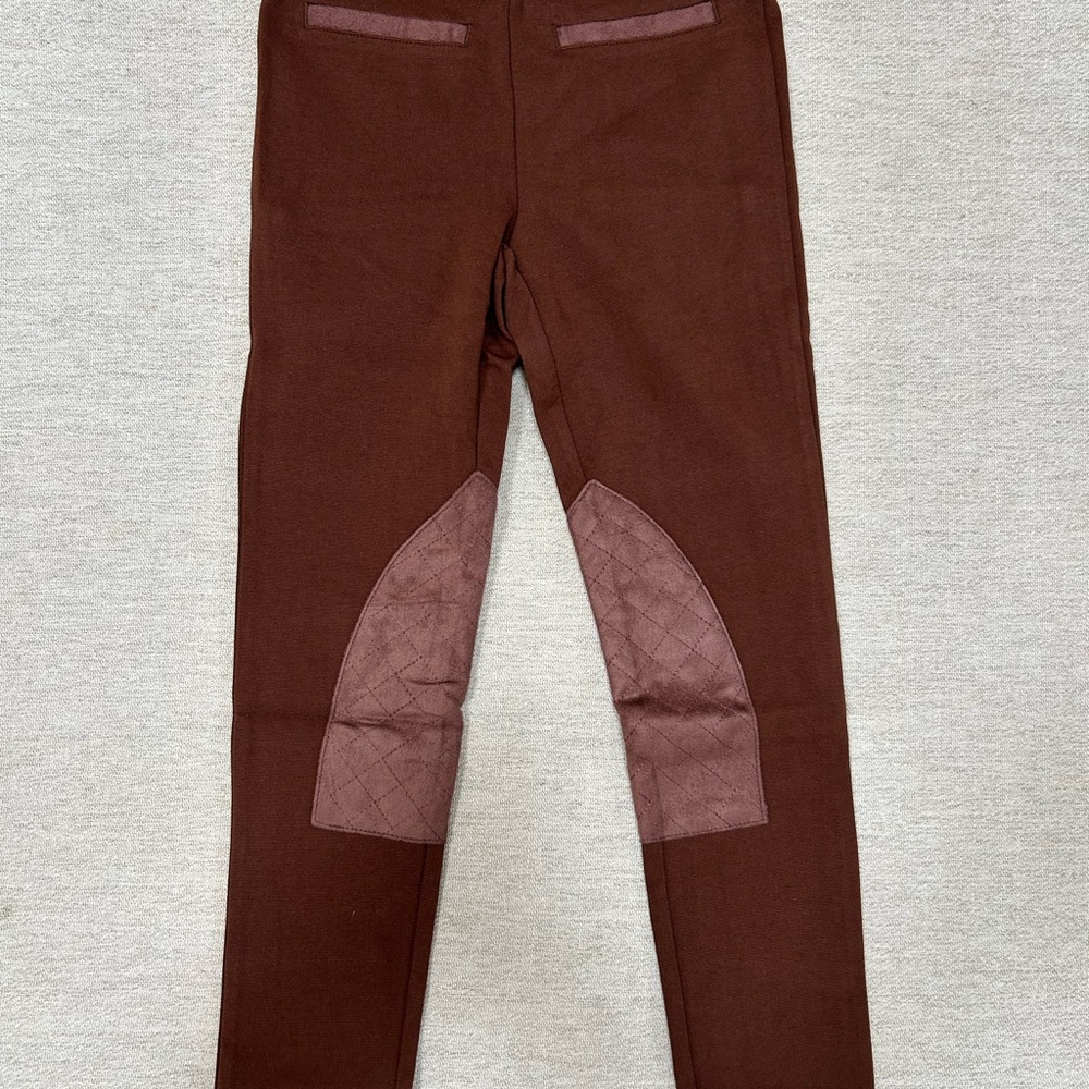 Janie & Jack Brown Riding Pants with Quilted Patches
